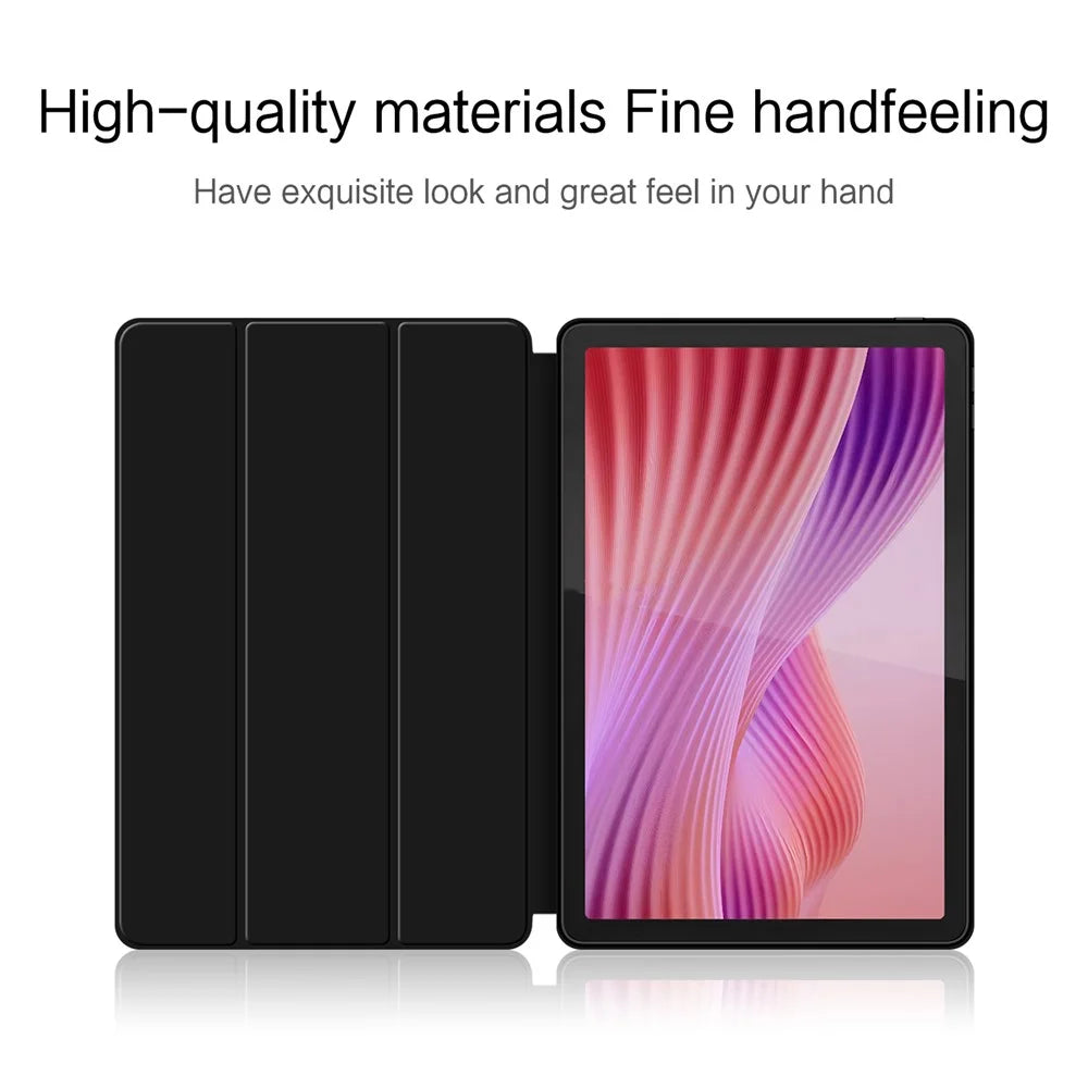 For Lenovo Tab 10.1 (2025) Case PU Leather TPU Back Trifold Stand Tablet Cover - 4