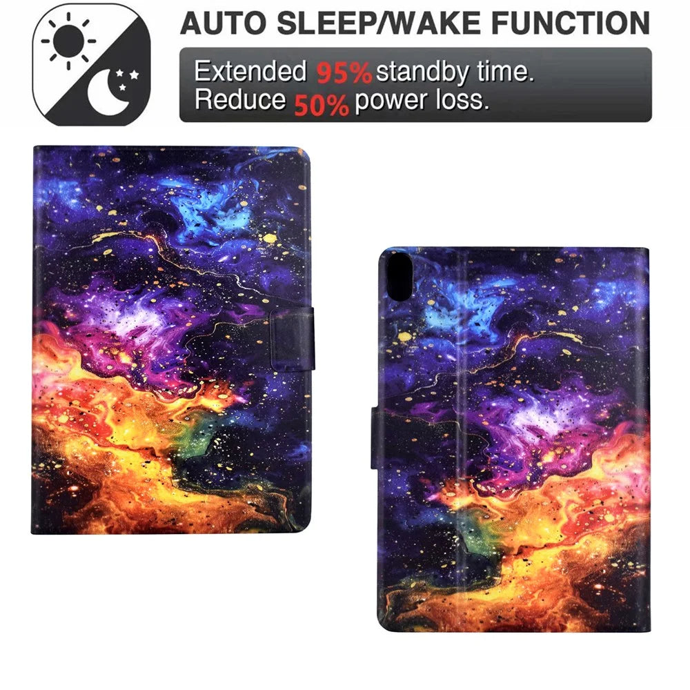 Stand Case for iPad mini (2024) / (2021) Pattern Printing Tablet Leather Cover with Auto Wake / Sleep - Nebula - 5