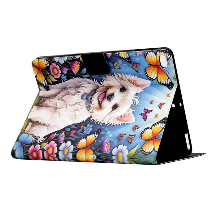 Stand Case for iPad 9.7-inch (2018) / (2017) / Air 2 / Air (2013) Pattern Printing Tablet Leather Cover with Auto Wake / Sleep - Dog - 4