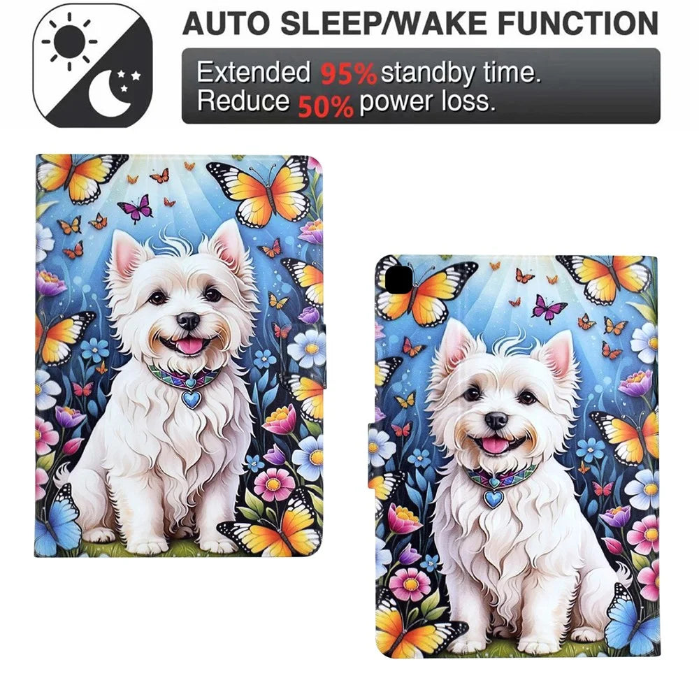 Stand Case for iPad 10.2 (2020) / (2019) / Air 10.5 inch (2019) Pattern Printing Tablet Leather Cover with Auto Wake / Sleep - Dog - 5