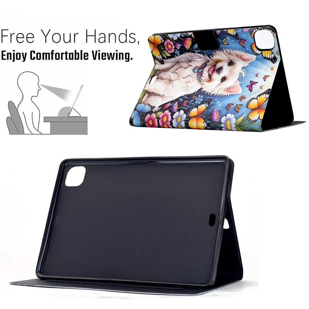For iPad Pro 11 (2025) / (2024) Stand Case Pattern Printing Tablet Leather Cover with Auto Wake / Sleep - Dog - 6