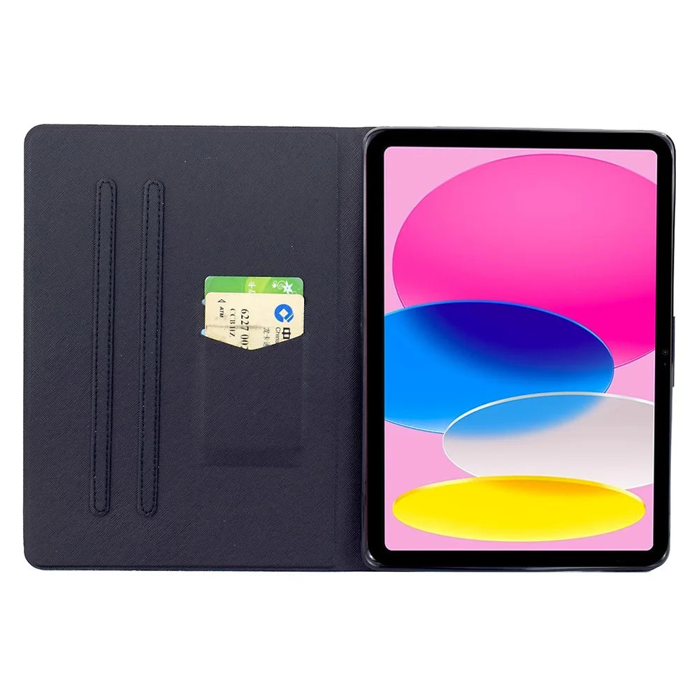 Stand Case for iPad (2025) / iPad 10.9 (2022) Pattern Printing Tablet Leather Cover with Auto Wake / Sleep - Dog - 2