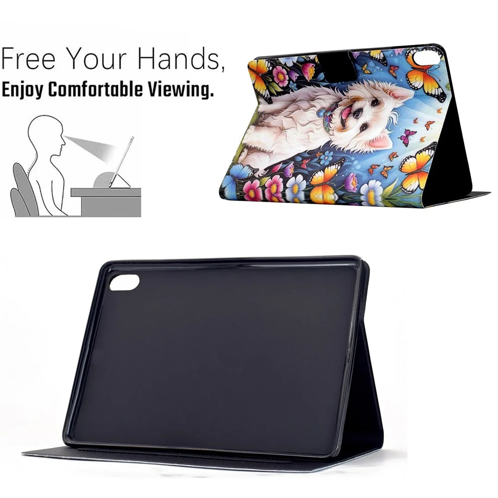 Stand Case for iPad (2025) / iPad 10.9 (2022) Pattern Printing Tablet Leather Cover with Auto Wake / Sleep - Dog - 6