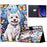 Stand Case for Samsung Galaxy Tab S9 / S9 FE Pattern Printing Tablet Leather Cover with Auto Wake / Sleep - Dog - 1