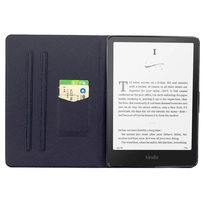 For Amazon Kindle Paperwhite 6 (2024) Stand Case Pattern Printing Tablet Leather Cover with Auto Wake / Sleep - Nebula - 2