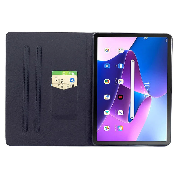 Stand Case for Lenovo Tab M10 (Gen 3) Pattern Printing Tablet Leather Cover with Auto Wake / Sleep - Sakura Panda - 2