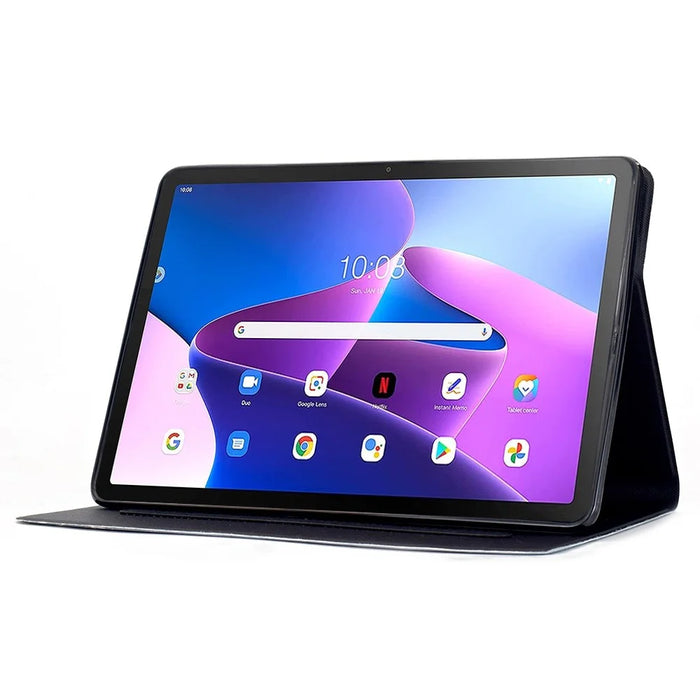 Stand Case for Lenovo Tab M10 (Gen 3) Pattern Printing Tablet Leather Cover with Auto Wake / Sleep - Sakura Panda - 3