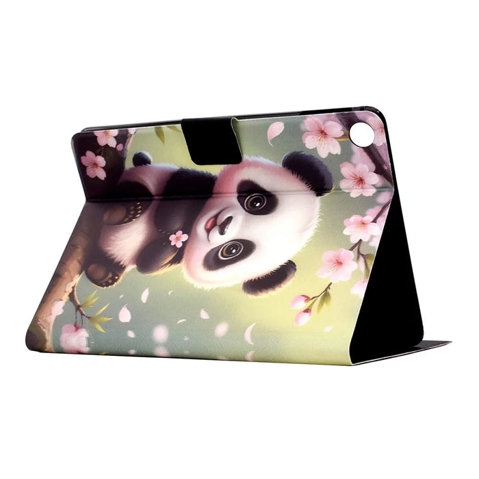 Stand Case for Lenovo Tab M10 (Gen 3) Pattern Printing Tablet Leather Cover with Auto Wake / Sleep - Sakura Panda - 4