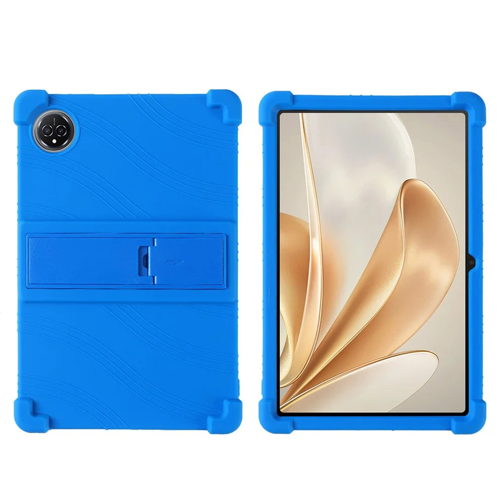 For Teclast M50 Plus / BMAX Maxpad I10 Plus Silicone Case with Kickstand Rugged Protective Cover - Dark Blue - 1