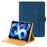 Universal 9 - 10 inch Case Dual Color Cowhide Texture Stand Leather Tablet Cover - Blue - 1