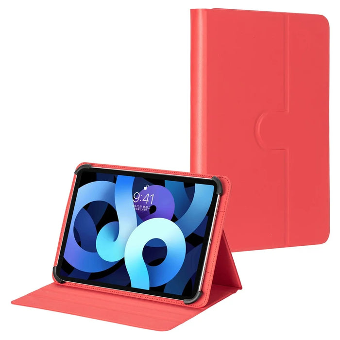 For 9-10 Inches Universal Tablet Case Protective Cover PU Leather Stand Folio Case - Red - 1