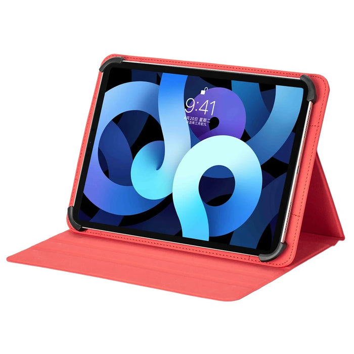 For 9-10 Inches Universal Tablet Case Protective Cover PU Leather Stand Folio Case - Red - 2