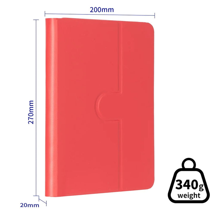 For 9-10 Inches Universal Tablet Case Protective Cover PU Leather Stand Folio Case - Red - 7