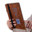 For Samsung Galaxy Tab A7 Lite 8.7-inch (T220  /  T225) Leather Case Heart Imprint Foldable Stand Card Slot Stylus Holder Tablet Cover - Brown - 5