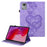 For Lenovo Tab M11 (TB-330FC)  /  Xiaoxin Pad 11 2024 (TB-331FC) Leather Case Heart Imprint Foldable Stand Card Slot Stylus Holder Tablet Cover - Purple - 1