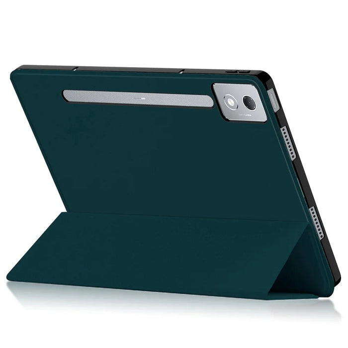 For Lenovo Idea Tab Pro / Xiaoxin Pad Pro 12.7 (2025) Case PU Leather TPU Back Trifold Stand Tablet Cover - Green - 4