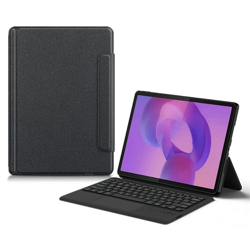 For Lenovo Idea Tab Pro /  Xiaoxin Pad Pro 12.7 (2025) Leather Case + Touchpad Bluetooth-Compatible Keyboard (without Backlit) - 1