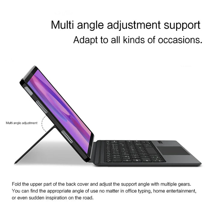 For Lenovo Idea Tab Pro /  Xiaoxin Pad Pro 12.7 (2025) Leather Case + Touchpad Bluetooth-Compatible Keyboard (without Backlit) - 2