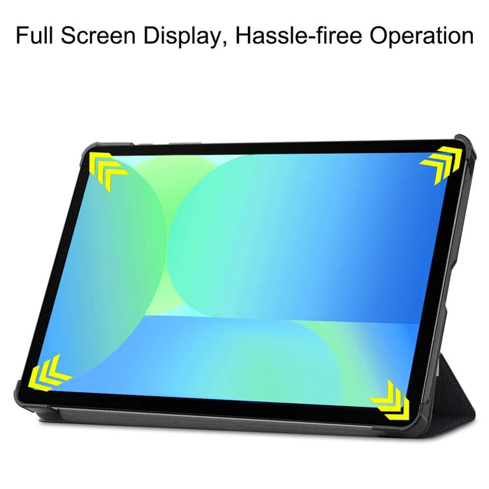 For Samsung Galaxy Tab S10 Lite / S10 FE / S9 FE Case Pattern Print Leather Stand Tablet Cover - Don't Touch Me - 4