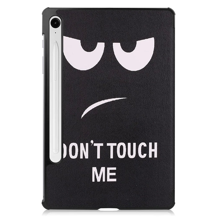 For Samsung Galaxy Tab S10 Lite / S10 FE / S9 FE Case Pattern Print Leather Stand Tablet Cover - Don't Touch Me - 7