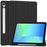 For Samsung Galaxy Tab S10 Lite / S10 FE / S9 FE Stand Case Shock-Absorbent Leather Tablet Cover with Pen Slot - Black - 1