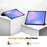 For Samsung Galaxy Tab S10 FE+ Case Anti-Drop Leather Stand Tablet Cover - Black - 5
