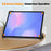 For Samsung Galaxy Tab S10 FE+ Case Anti-Drop Leather Stand Tablet Cover - Black - 6
