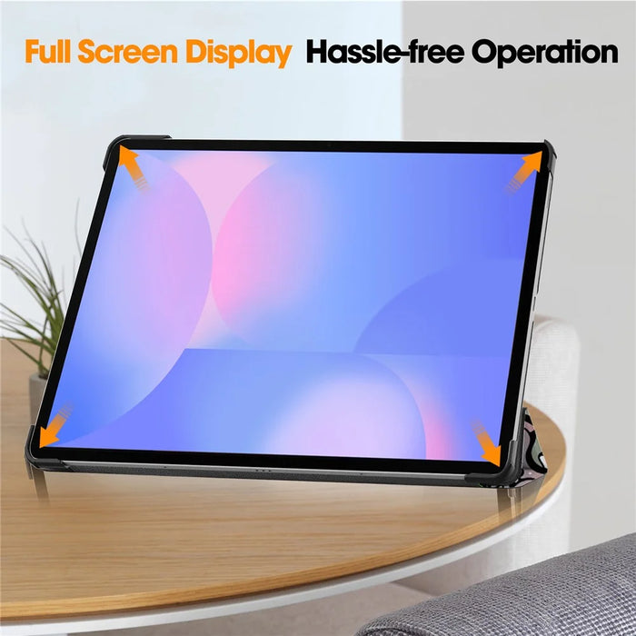 For Samsung Galaxy Tab S10 FE+ Case Pattern Print Leather Stand Tablet Cover - Graffiti - 6