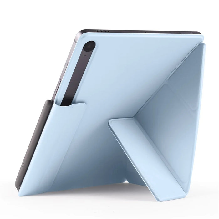 Magnetic Tablet Case For Samsung Galaxy Tab S11 / S10 Lite / S10 FE / S9 FE / S9 PC + PU Leather Origami Stand Cover - Baby Blue - 4