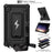 For Samsung Galaxy Tab A9 Case Kickstand PC + Silicone Tablet Cover with Shoulder Strap - Black - 2