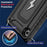 For Samsung Galaxy Tab A9 Case Kickstand PC + Silicone Tablet Cover with Shoulder Strap - Black - 6