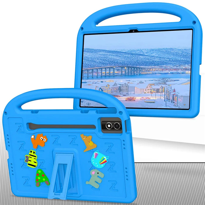 Kickstand Case Cartoon Design Anti-Drop EVA+PC Tablet Cover with Strap for Kids For Lenovo Tab P12  /  Xiaoxin Pad Pro 12.7 (2025)  /  Xiaoxin Pad Plus 12.7  /  Yoga Pad Pro - Blue - 5