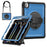 For iPad Pro 13 (2025) / 13 (2024) Case Kickstand PC + TPE Tablet Cover with Hand Strap and Shoulder Strap - Navy Blue - 1