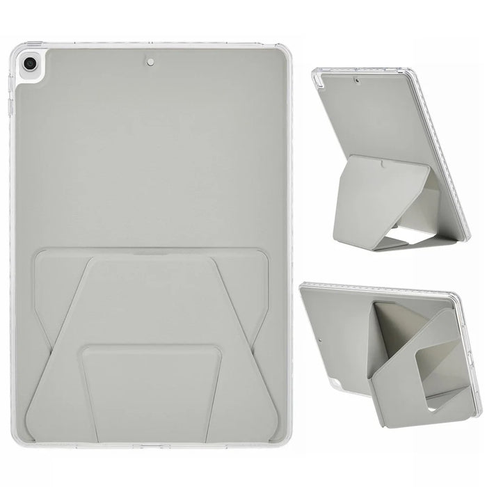 For iPad mini (2024)  /  (2021) Case TPU PU Leather Kickstand Tablet Cover - Grey - 1
