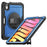 For iPad mini (2024)  /  (2021) Case Kickstand PC TPE Tablet Cover with Hand Strap - Navy Blue - 1