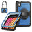 For iPad mini (2024)  /  (2021) Case Kickstand PC + TPE Tablet Cover with Hand Strap and Shoulder Strap - Navy Blue - 1