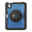 For iPad mini (2024)  /  (2021) Case Kickstand PC + TPE Tablet Cover with Hand Strap and Shoulder Strap - Navy Blue - 2