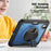 For iPad mini (2024)  /  (2021) Case Kickstand PC + TPE Tablet Cover with Hand Strap and Shoulder Strap - Navy Blue - 4