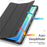 DUX DUCIS For Samsung Galaxy Tab S10 FE+ Case  Domo Series Tri-fold Stand PU Leather Tablet Cover - Black - 7
