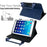 For Universal 8 inch Tablet Case with Handle / Zipper Pouch PU Leather Shockproof Cover - Sapphire - 3