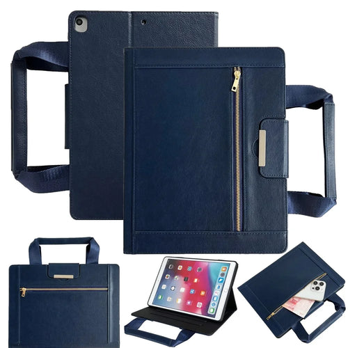 Tablet Case for iPad 10.2 (2021) / (2020) / (2019) / Air 10.5 inch (2019) / Pro 10.5-inch Auto Wake / Sleep Leather Cover - Sapphire - 1