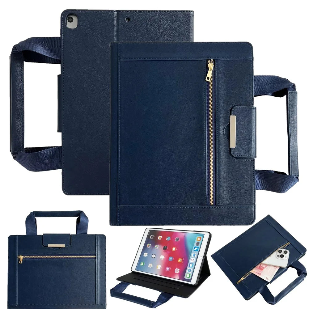 Tablet Case for iPad 10.2 (2021) / (2020) / (2019) / Air 10.5 inch (2019) / Pro 10.5-inch Auto Wake / Sleep Leather Cover - Sapphire - 1