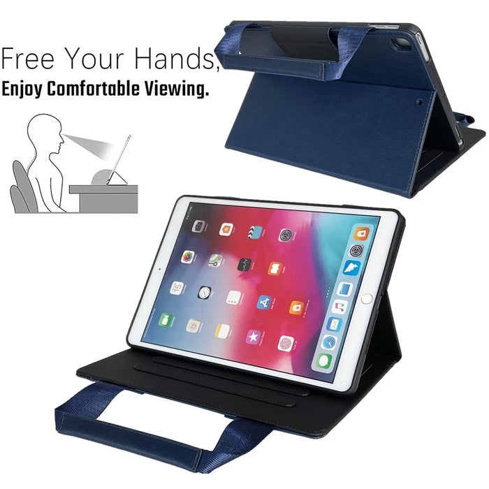 Tablet Case for iPad 10.2 (2021) / (2020) / (2019) / Air 10.5 inch (2019) / Pro 10.5-inch Auto Wake / Sleep Leather Cover - Sapphire - 3