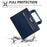 Tablet Case for iPad 10.2 (2021) / (2020) / (2019) / Air 10.5 inch (2019) / Pro 10.5-inch Auto Wake / Sleep Leather Cover - Sapphire - 4