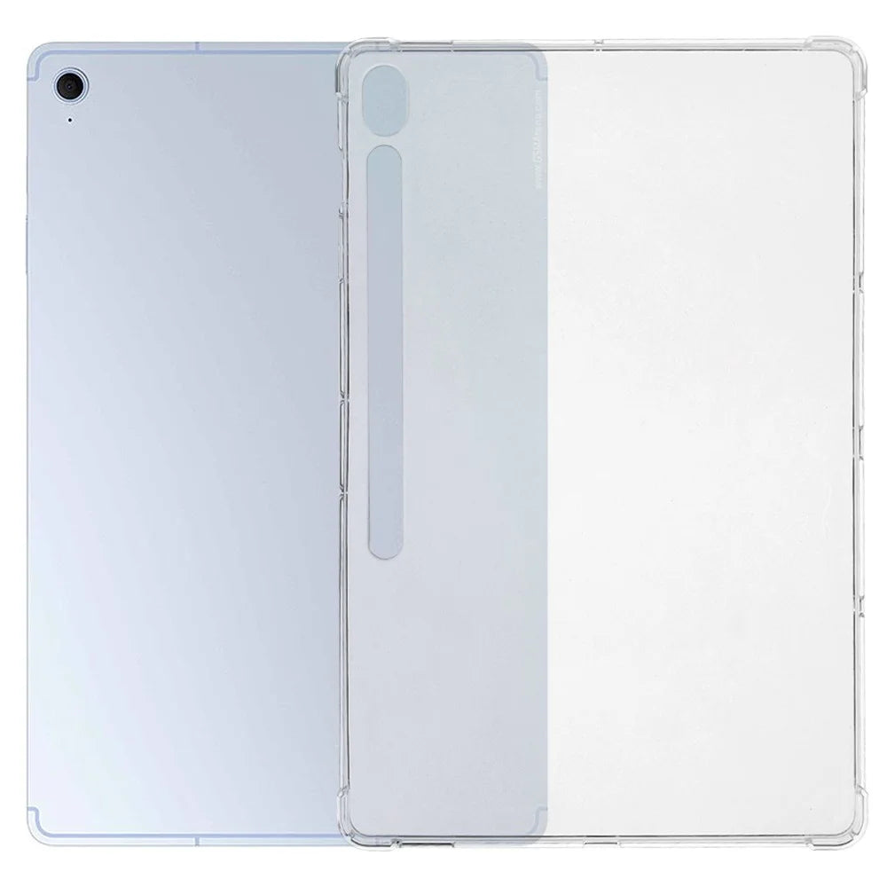 For Samsung Galaxy Tab S10 FE+ Case Four Corner Shockproof Clear Tablet TPU Cover - 1