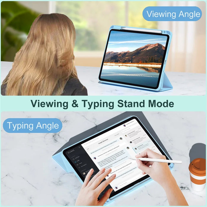 Tablet Case For iPad Air 11 (2026) / (2025) / (2024) / Air (2022) / (2020) / Pro 11 (2022) / (2021) / (2020) / (2018) , Magnetic Detachable Cover - Blue - 2