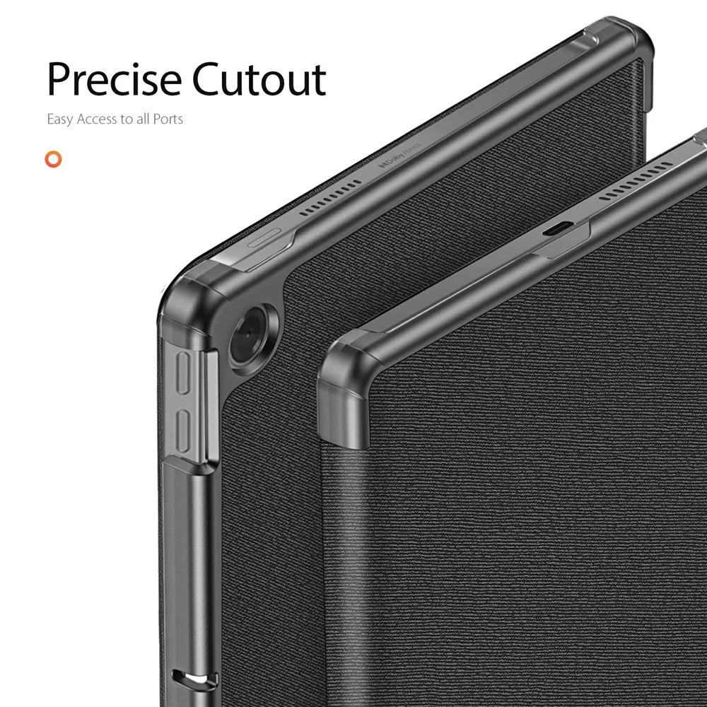 DUX DUCIS Domo Series for Lenovo Tab K10 (2nd Gen) Case Tri-Fold Stand Leather Cover Auto Wake  /  Sleep - Black - 4