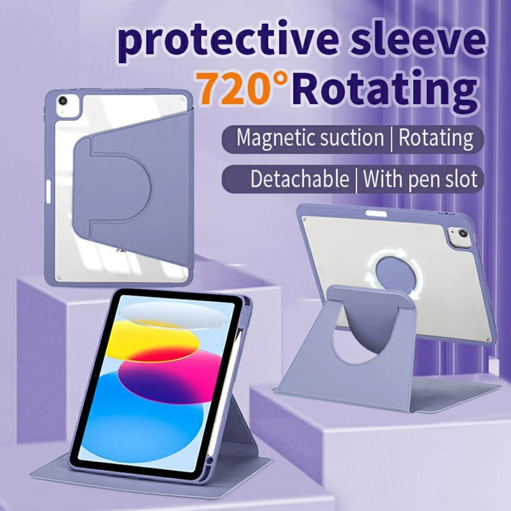 Tablet Case for iPad Air 11 (2026) / (2025) / (2024) / Air (2022) / (2020) / Pro 11 (2022) / (2021) / (2020) / (2018) Protective Cover with Stand - Purple - 2