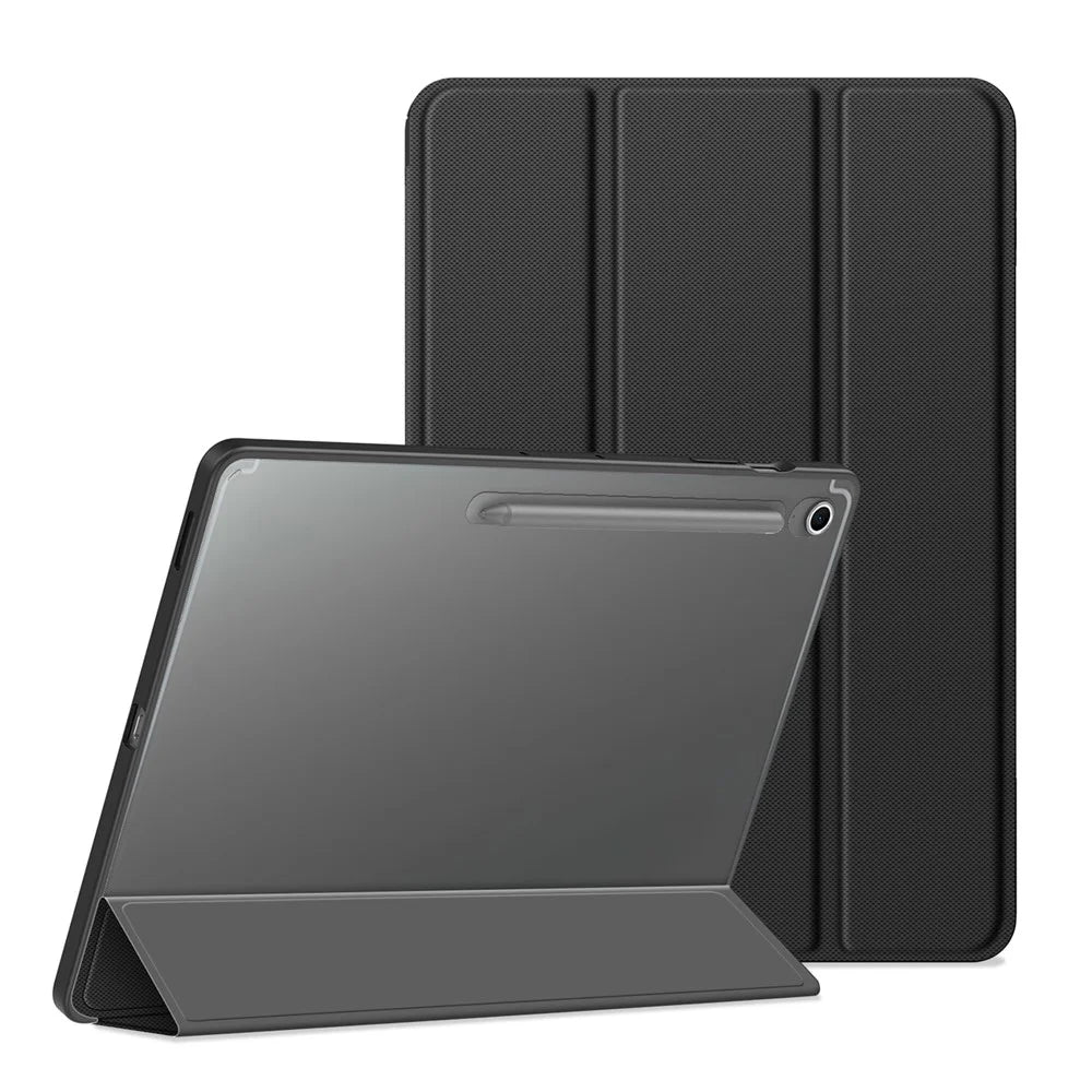 DUX DUCIS For Samsung Galaxy Tab S10 FE+ Case  TOBY Series Tri-fold Stand PU Leather Tablet Cover - Black - 2
