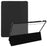 For Samsung Galaxy Tab S10 FE+ Case Skin-Touch Tri-Fold Stand PU Leather TPU Acrylic Clear Tablet Cover - Black - 1